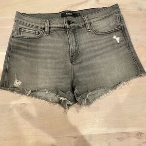 Hudson Jeans Gray Distressed Jean Shorts